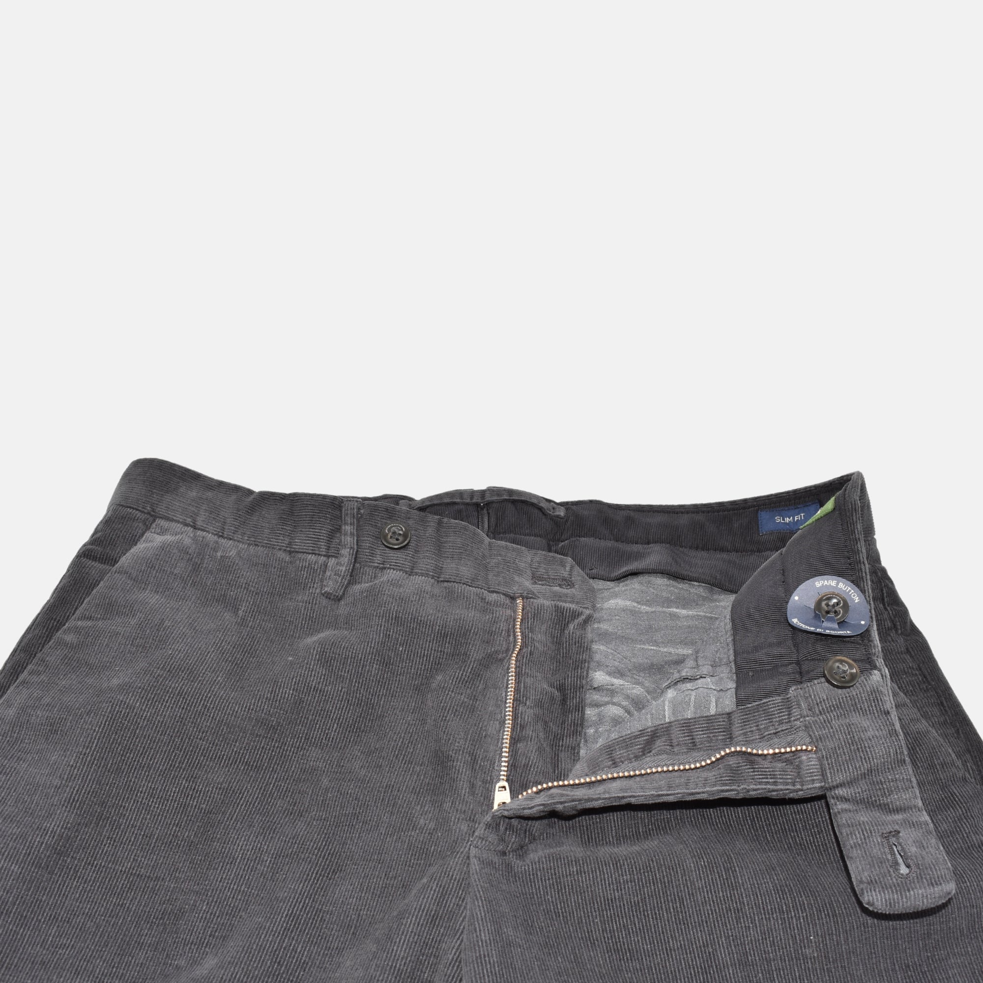 Dark Gray Corduroy Pants made of Cotton (EU 46)