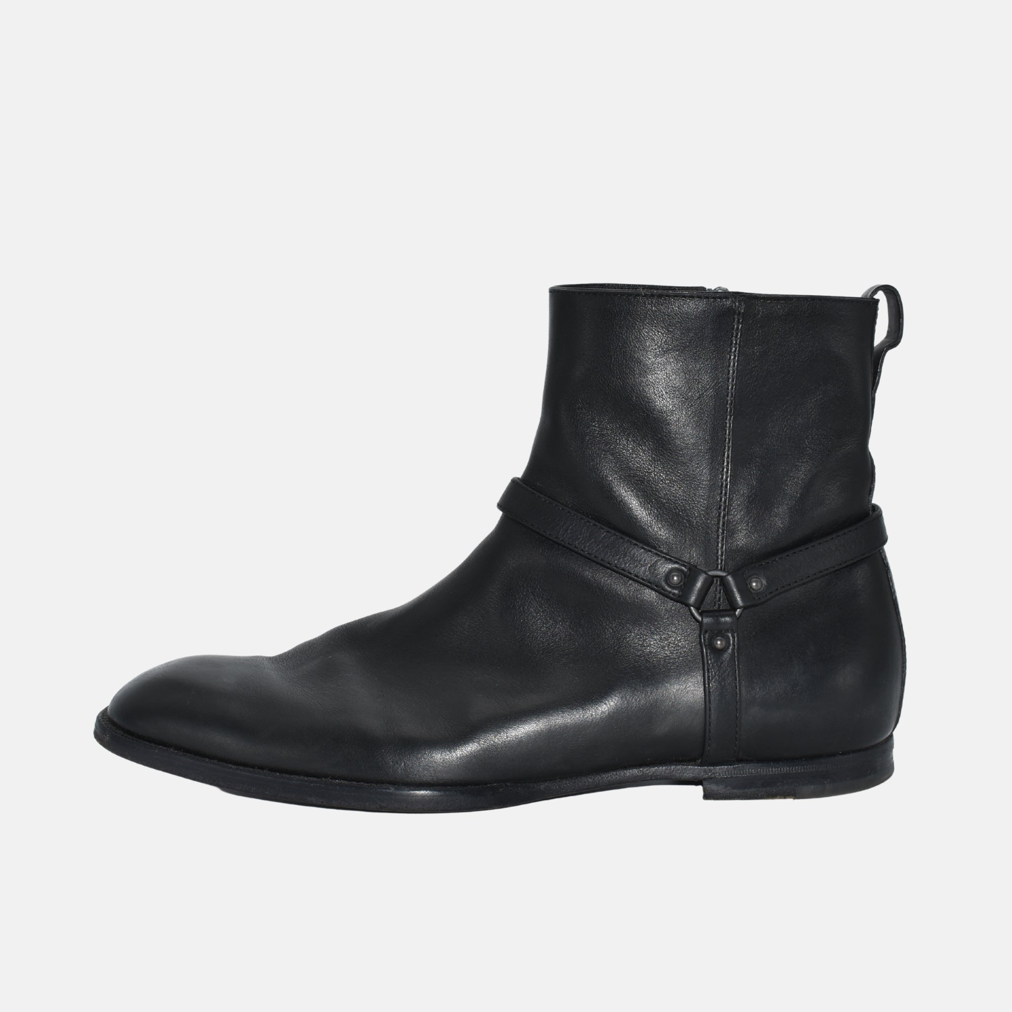 Black Half Boots made of Leather (EU 43)
