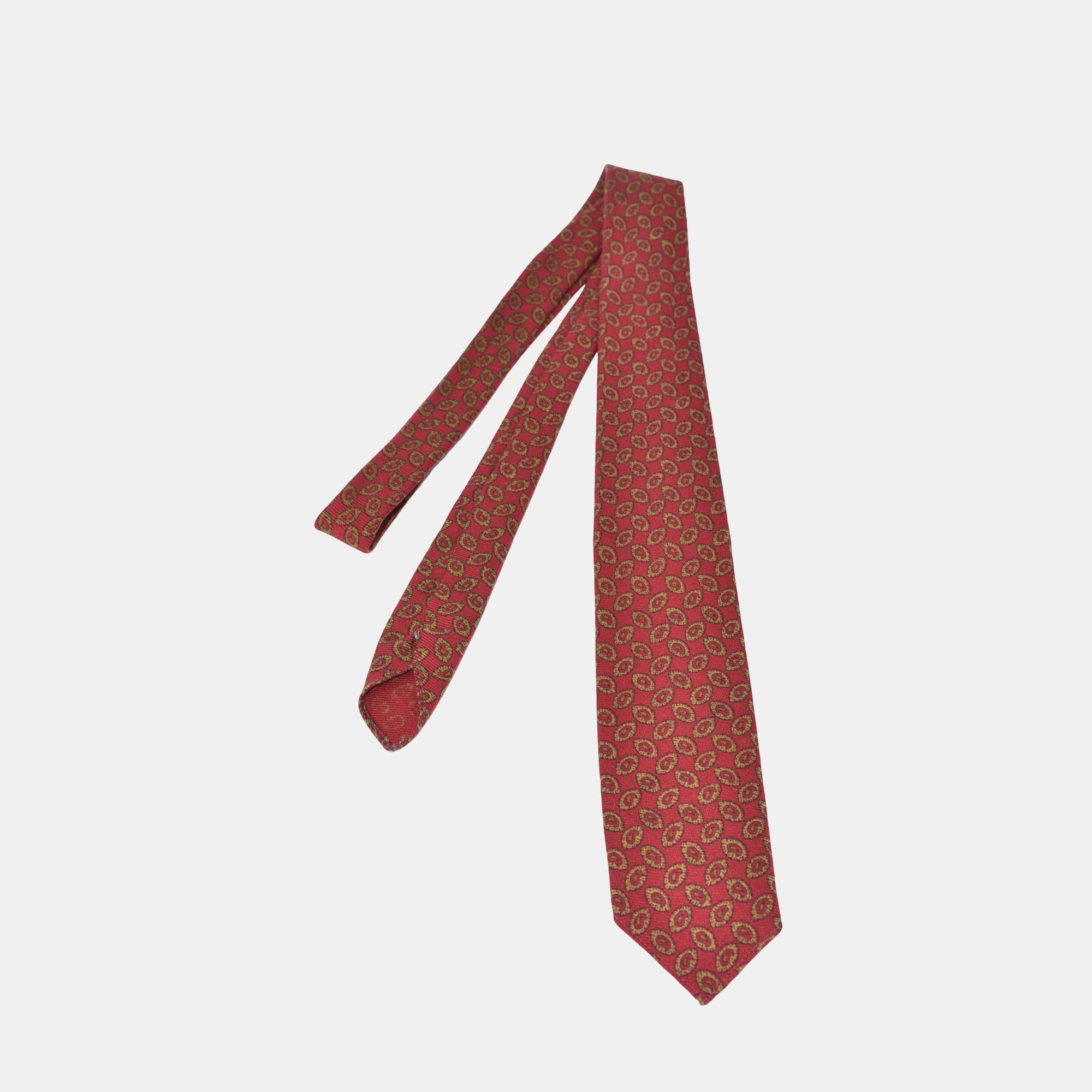 Multicoloured Patterned Tie made of Wool/Silk