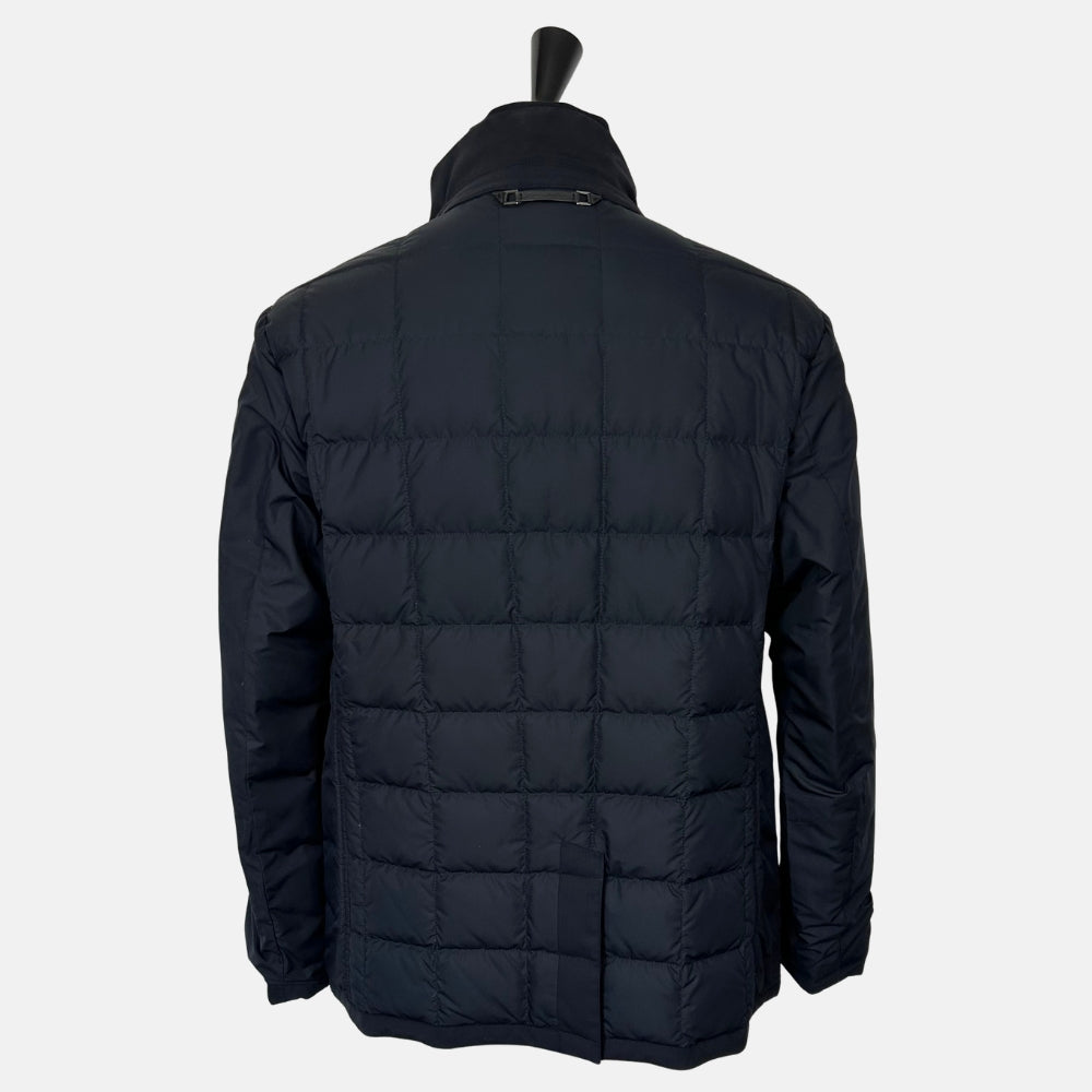 Navy Down Jacket made of Wool (EU 52)
