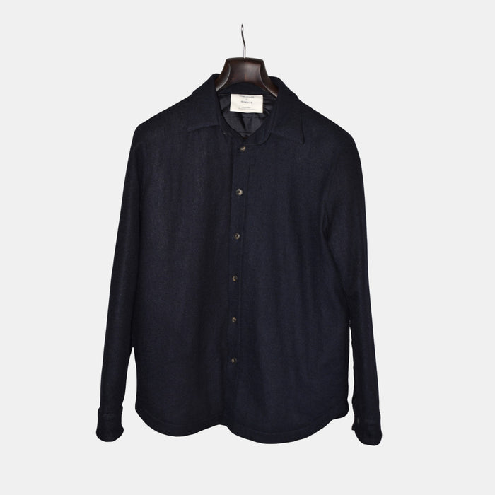 Navy Virgin Wool Overshirt