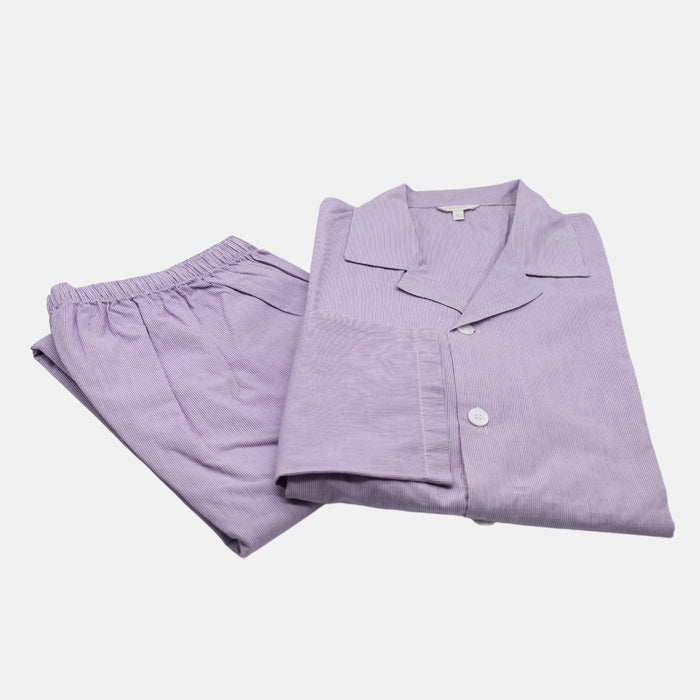 Bordeaux/White Striped Pyjama made of Cotton (XL)