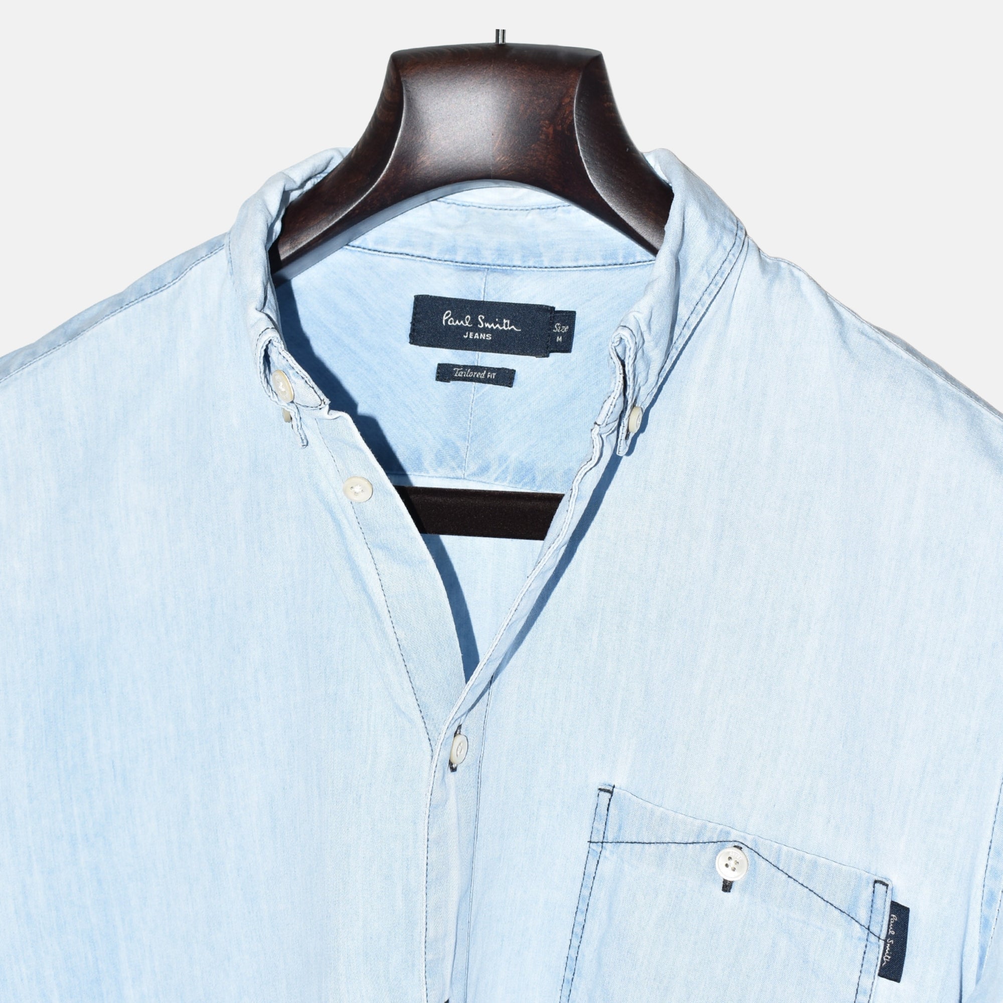 Light Blue Denim Shirt made of Cotton (M)
