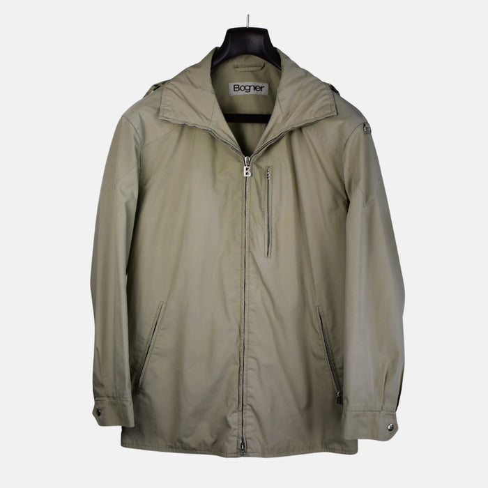 Beige Hooded Jacket made of Cotton (EU 50)