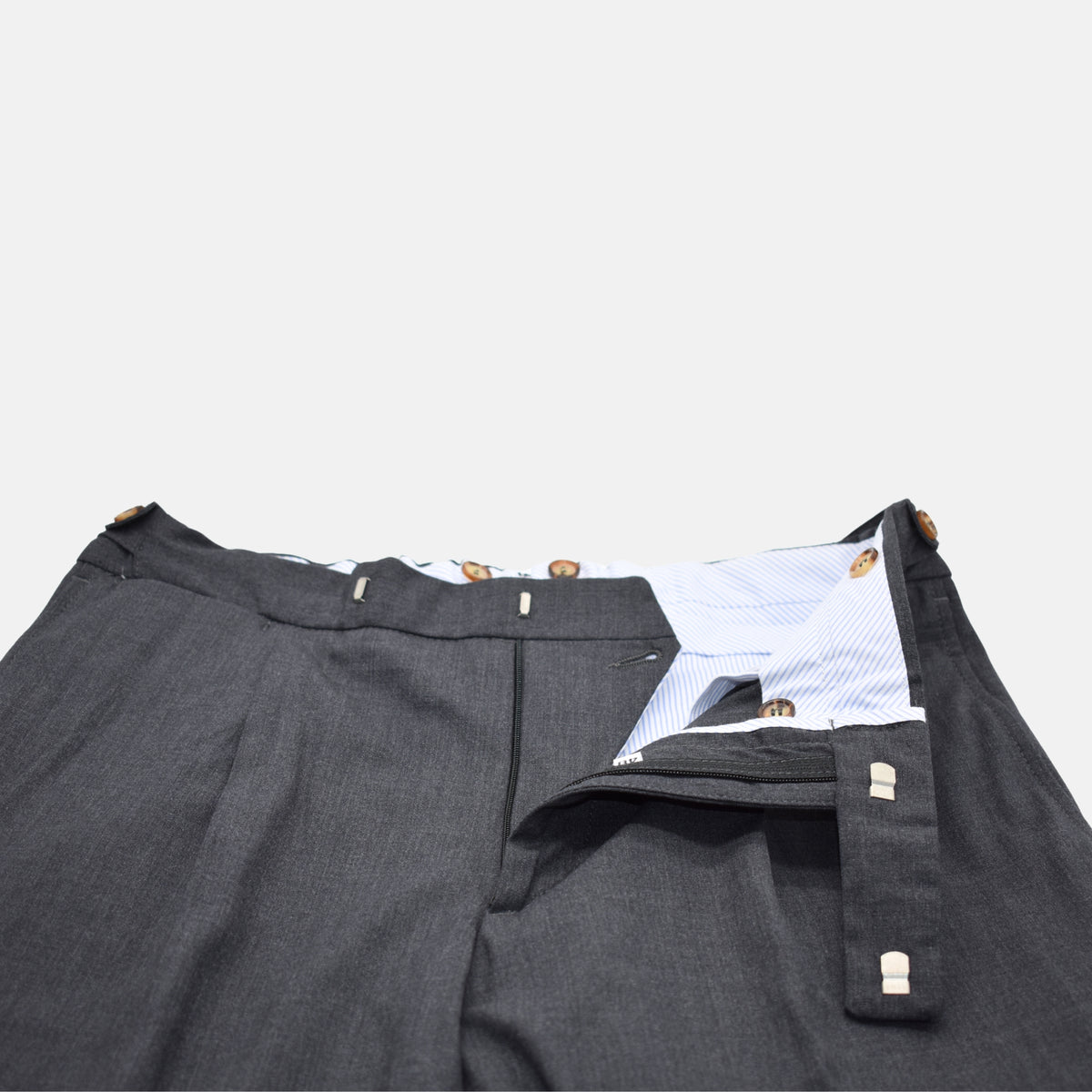 Gray Trousers made of Wool/Polyamide/Elastane (EU 48 / 54 / 56)