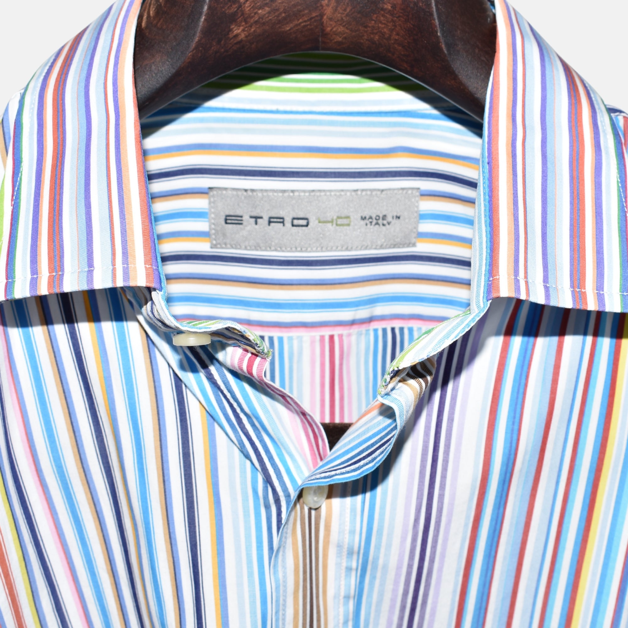 Multicoloured Striped Shirt made of Cotton (EU 40)
