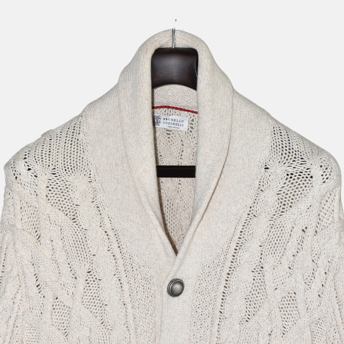 Cream Cardigan made of Cotton/Polyamide (EU 52)