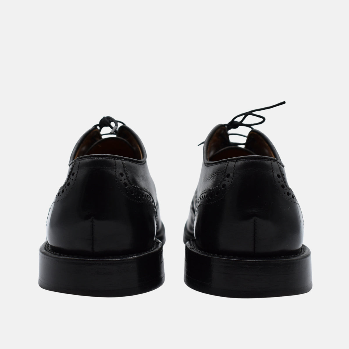 Black Budapester Shoes made of Leather (EU 43/US 10)