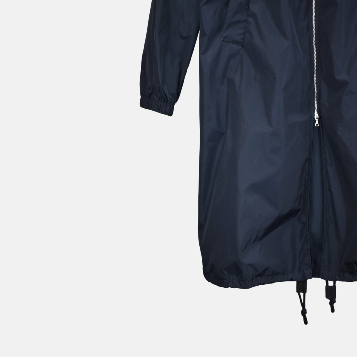 Marineblauer Regenmantel aus Polyester (S)