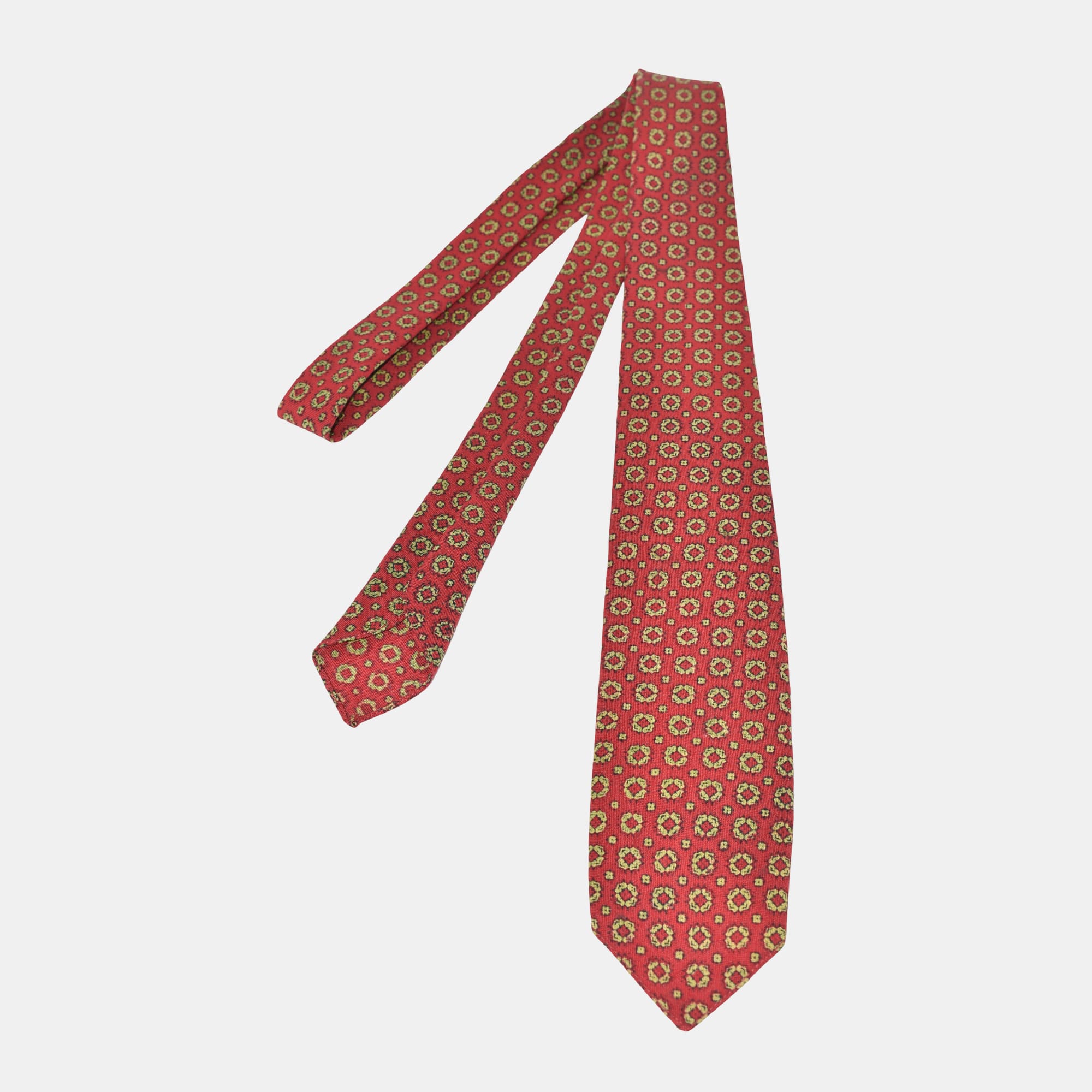 Multicoloured Patterned Tie made of Wool