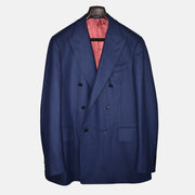 Navy Double Breasted Suit made of Wool (EU 52L)