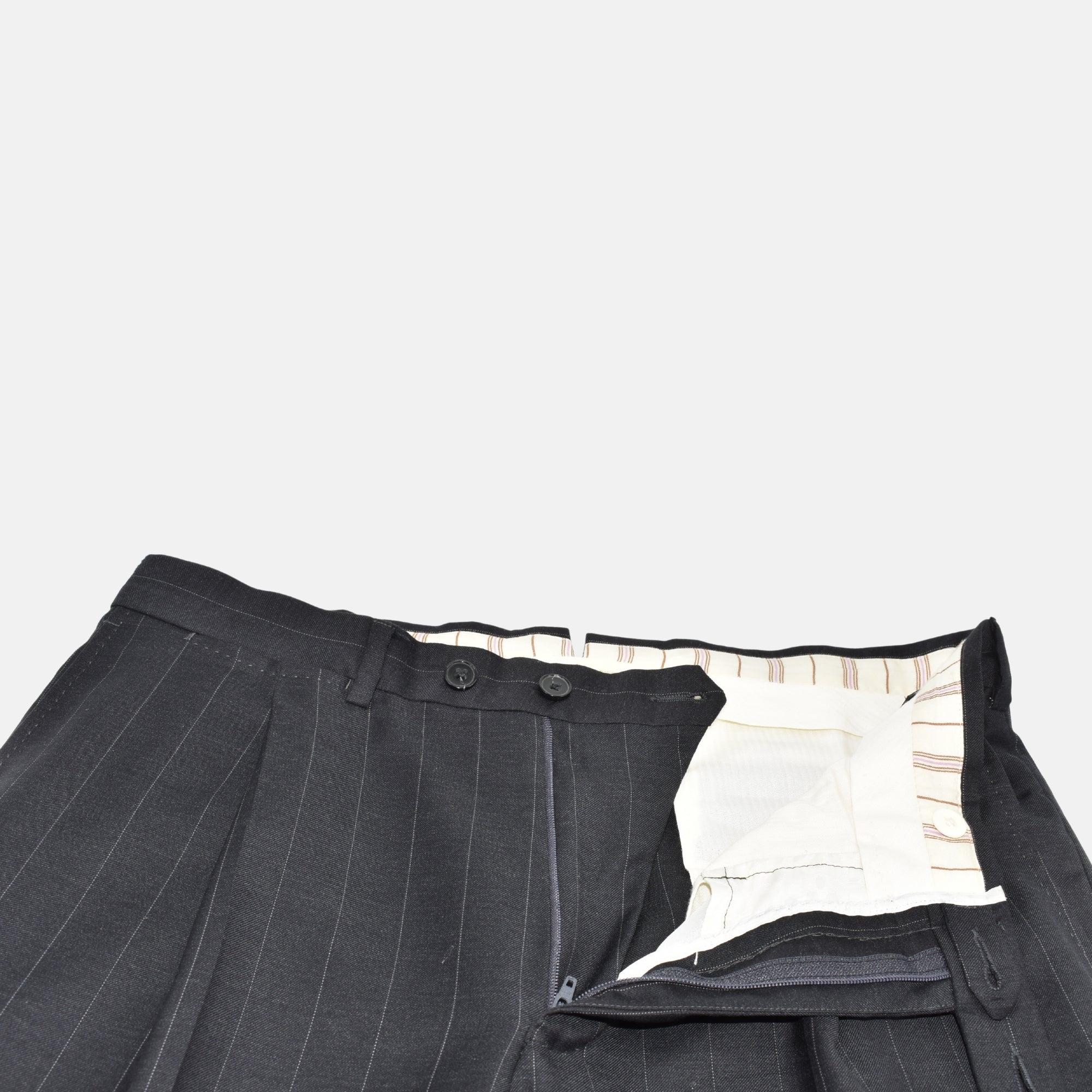Charcoal Striped Suit made of Wool (EU 48)