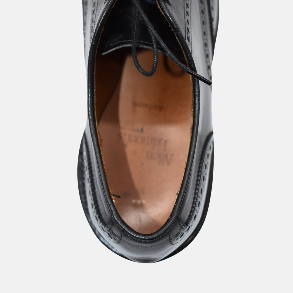 Black Budapester Shoes made of Leather (EU 43/US 10)