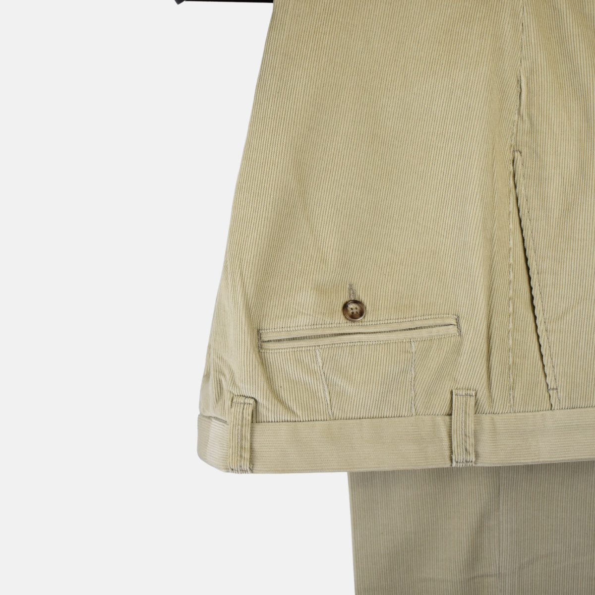 Beige Corduroy Trousers made of CottonCashmere (EU 50)