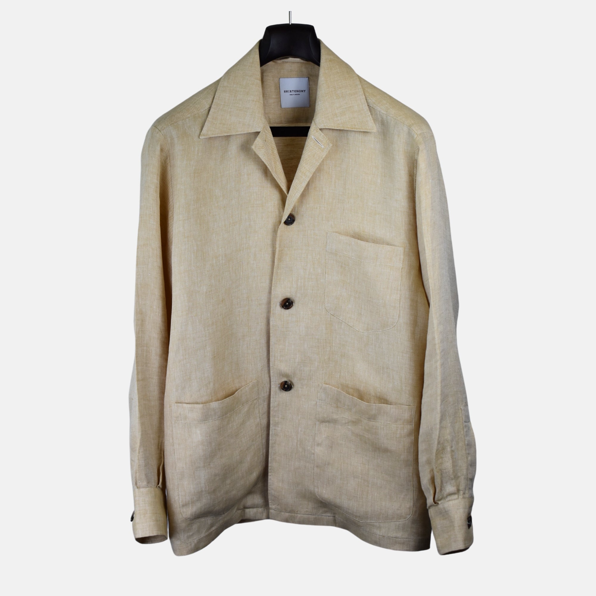 Beige Overshirt made of Linen (XXL)