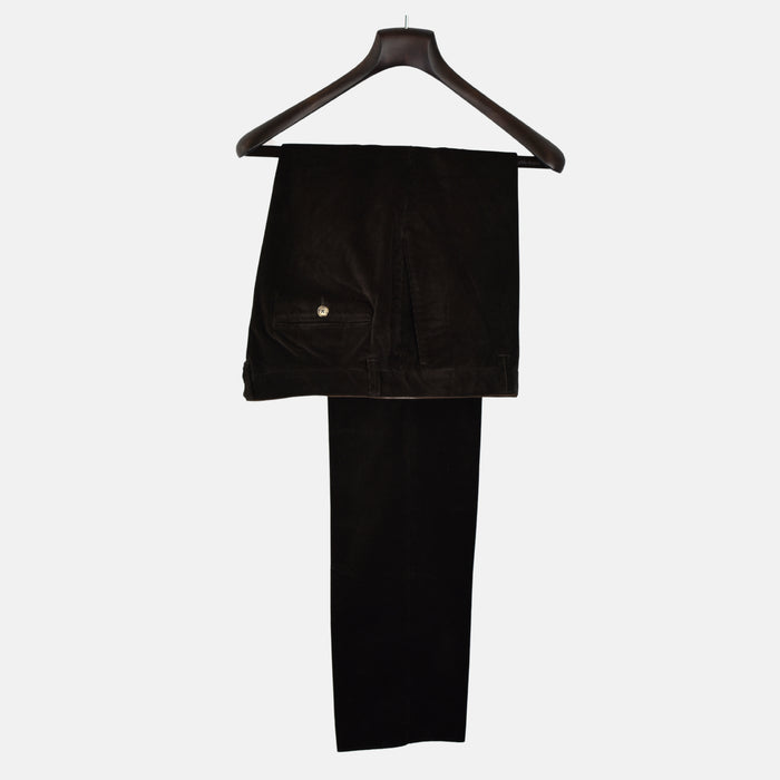 Dark Brown Corduroy Trousers made of Cotton (EU 56)