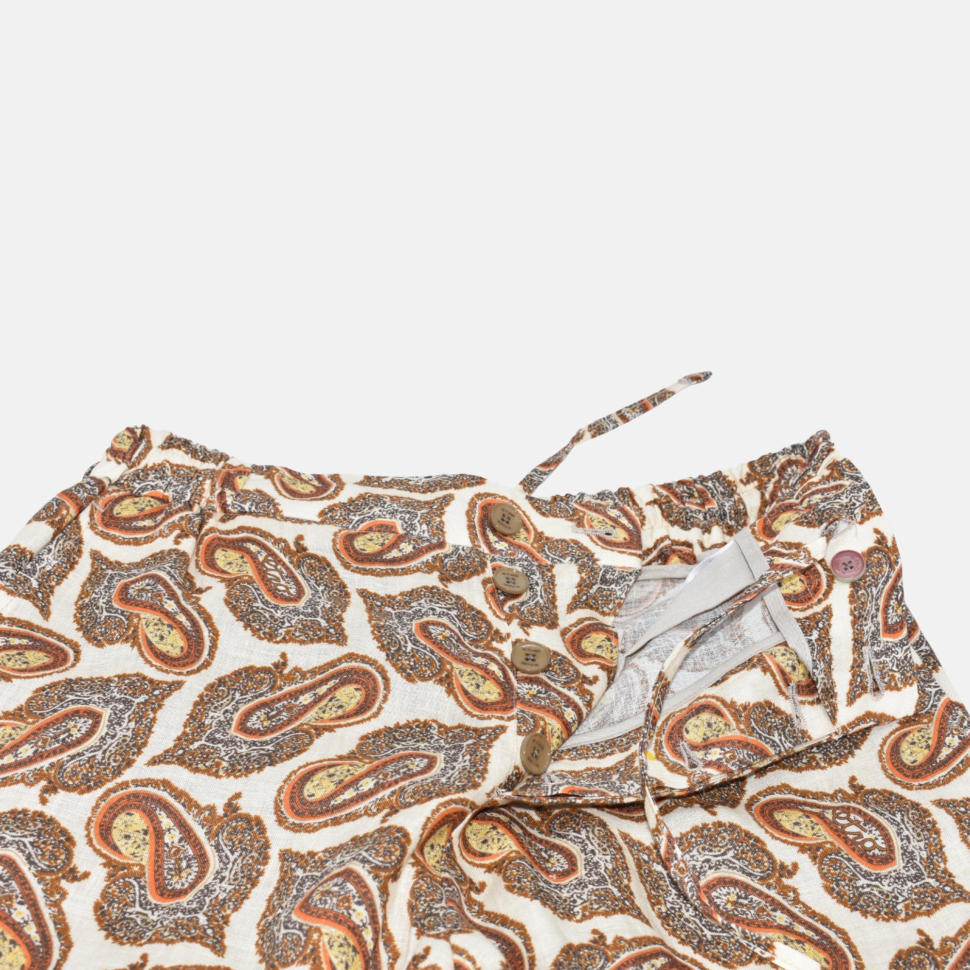 Multicoloured Patterned made of Linen (EU 46)