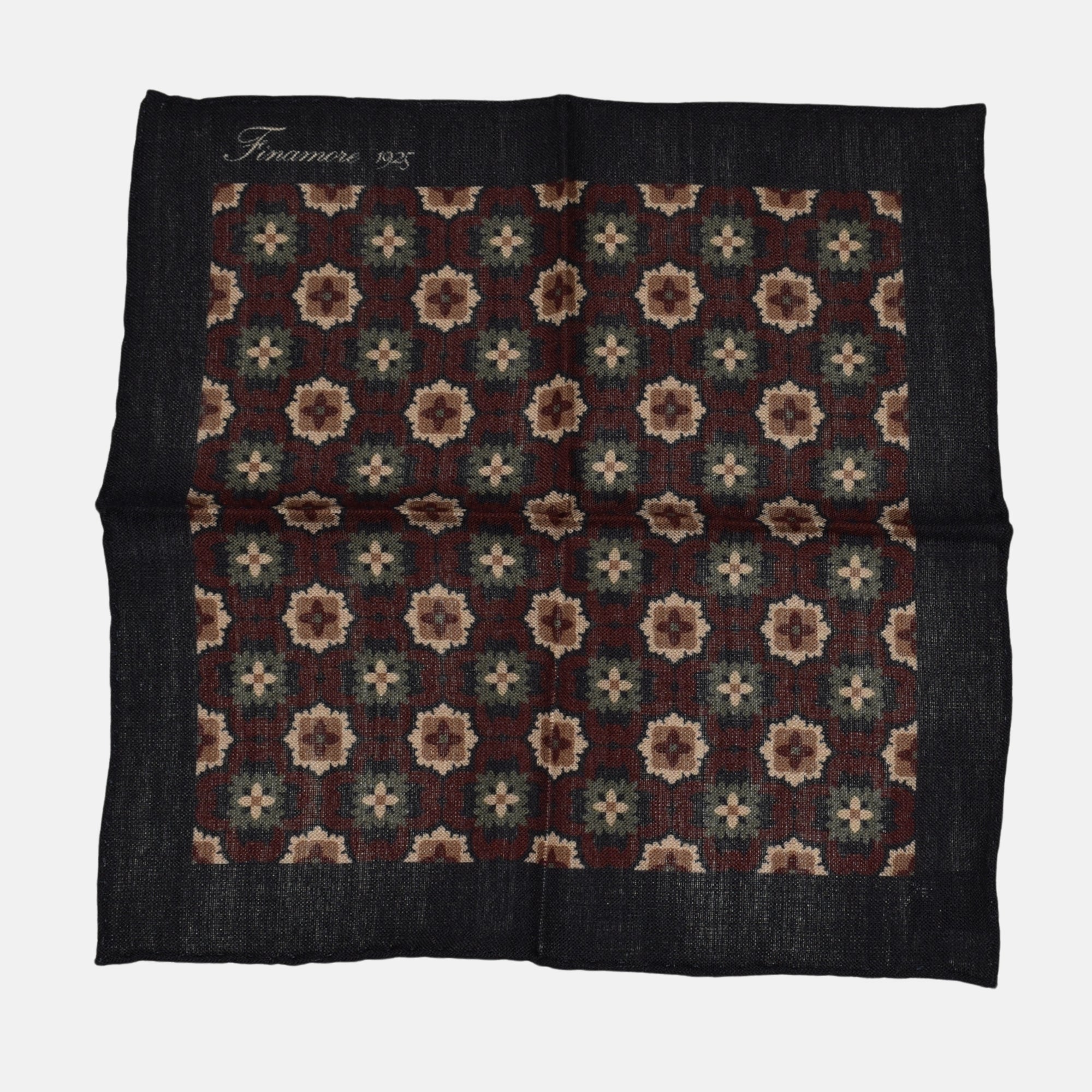 Multicoloured Floral Pocket Square made of Wool/Silk