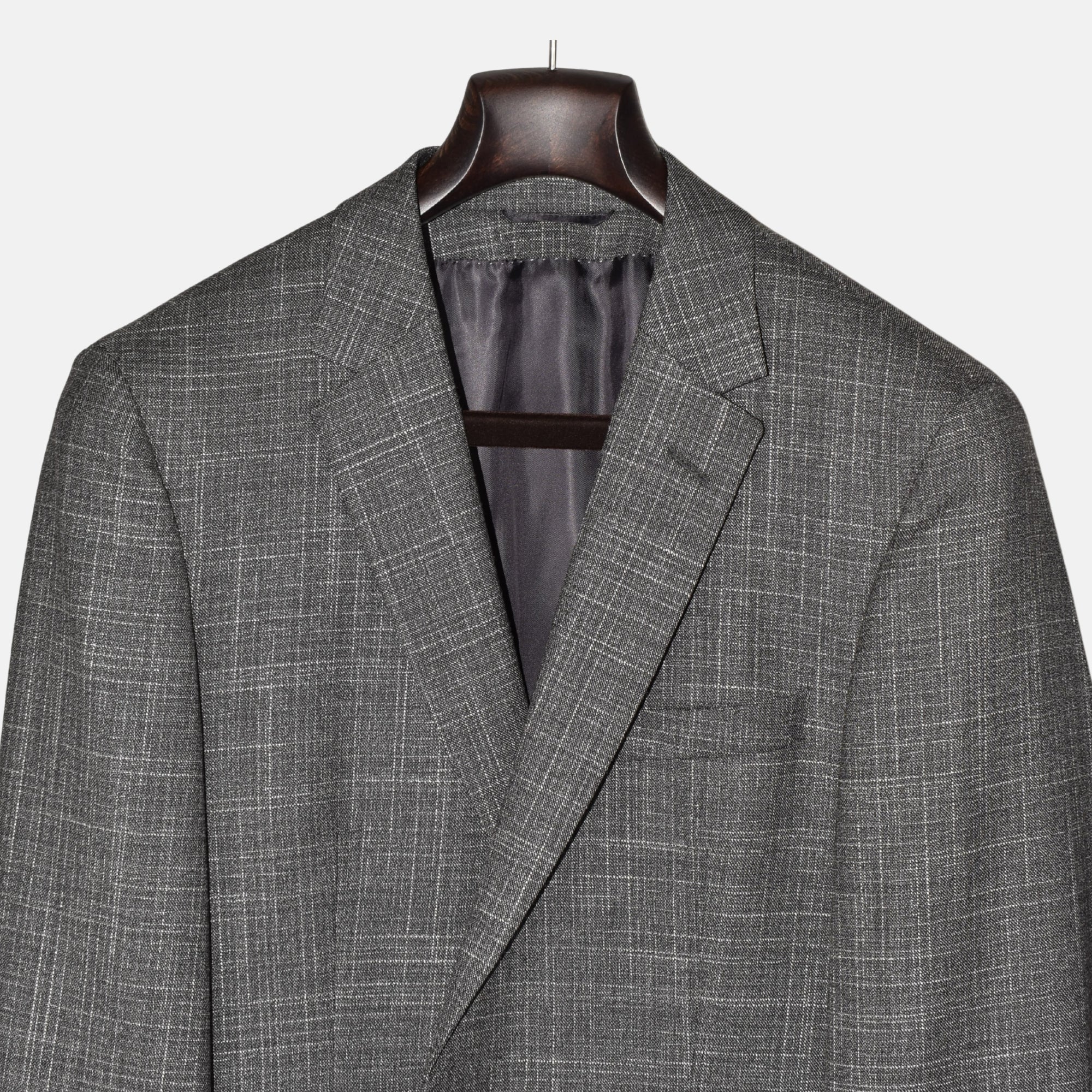 Grey Patterned Suit made of Virgin Wool/Silk (48)