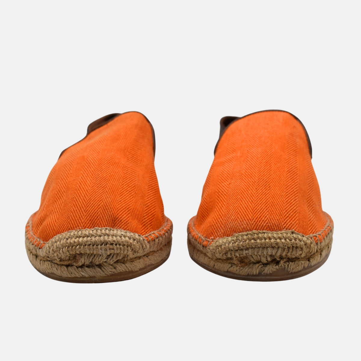 Orange/Brown Espandrilles made of Cotton/Leather (EU 45)