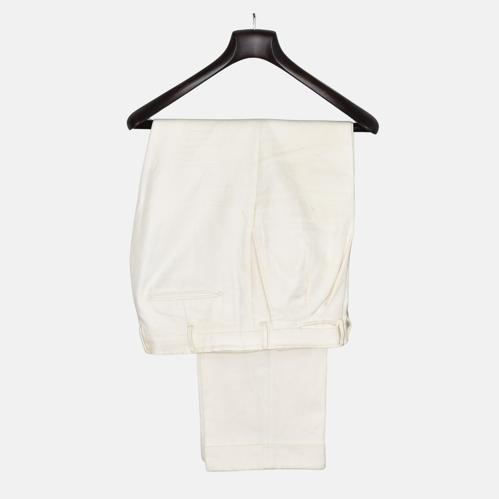Cream Trousers made of Cotton/Linen (EU 56)