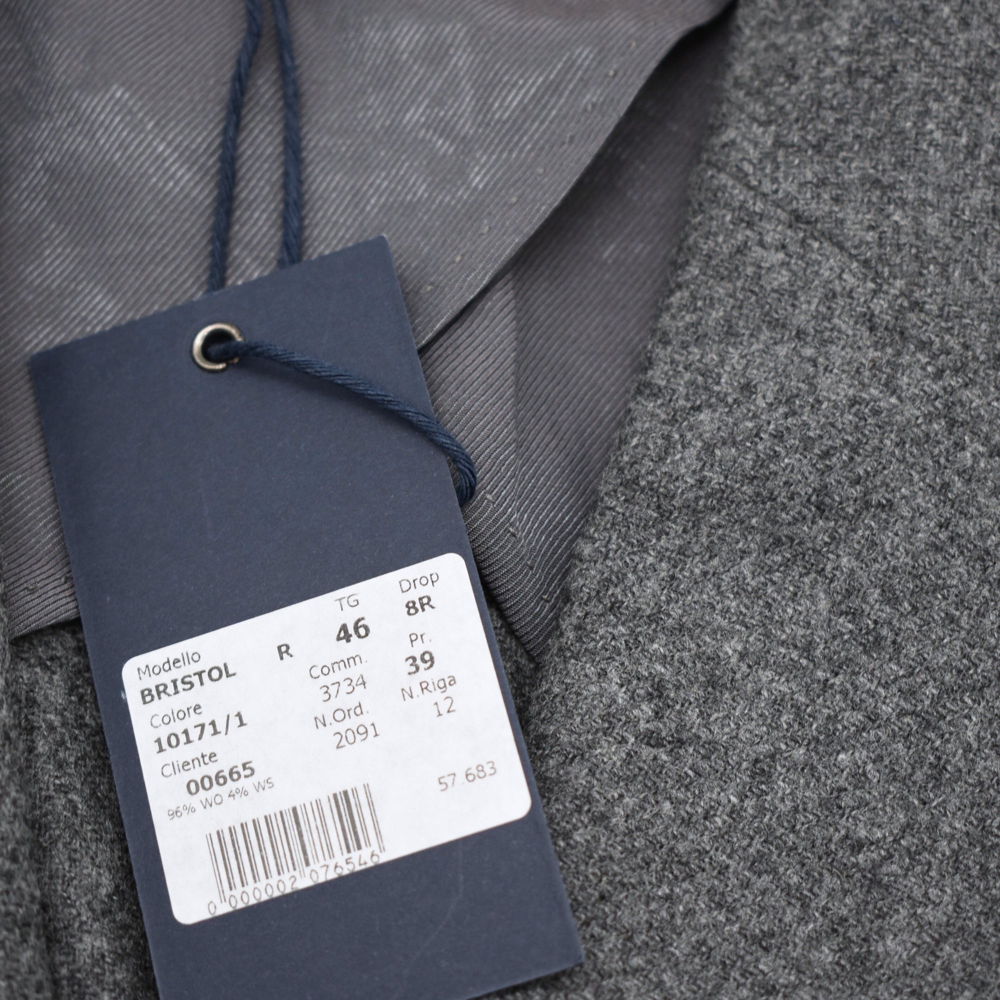 Grauer doppelreihiger Blazer aus Wolle/Kaschmir (EU 46)