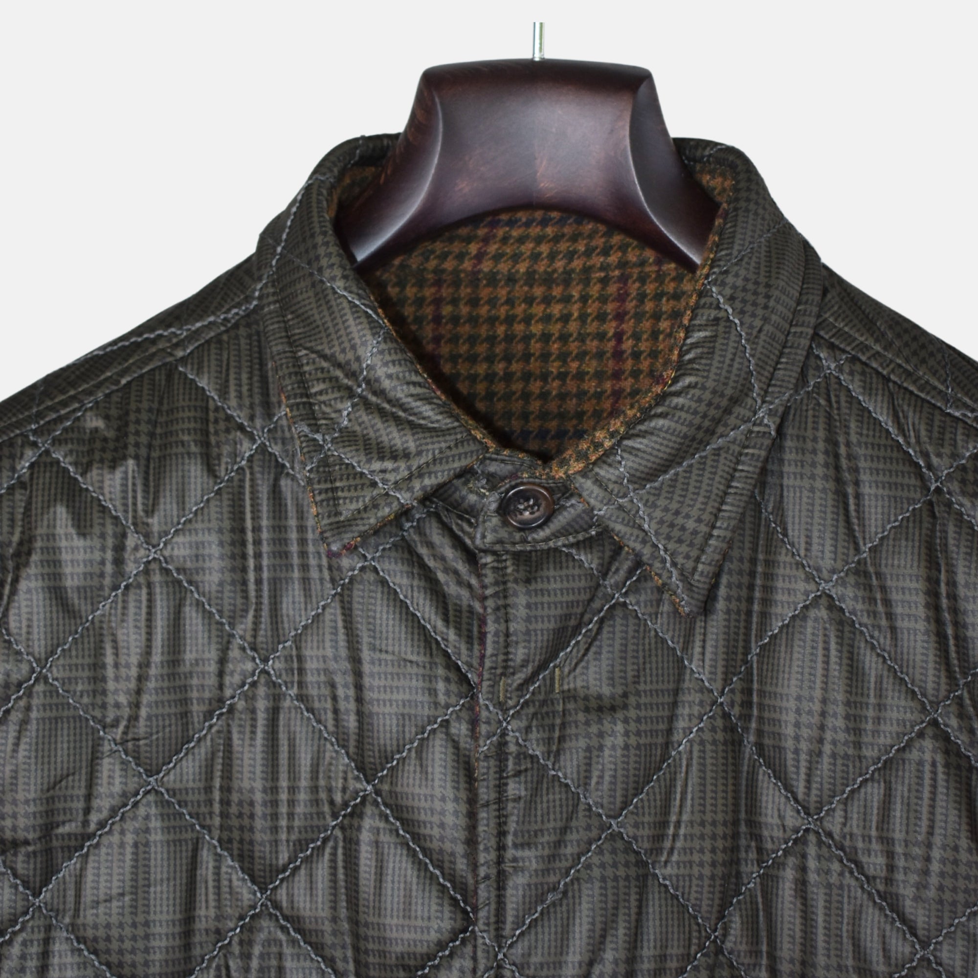 Multicoloured Reversible Jacket made of Wool/Polyester (M)