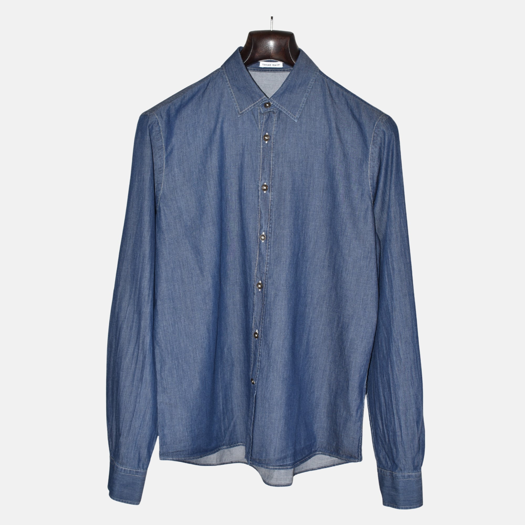 Blue Denim Shirt made of Cotton (L)