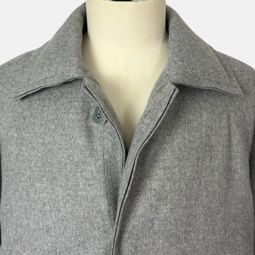 Gray Down Coat made of Cashmere (EU 52)
