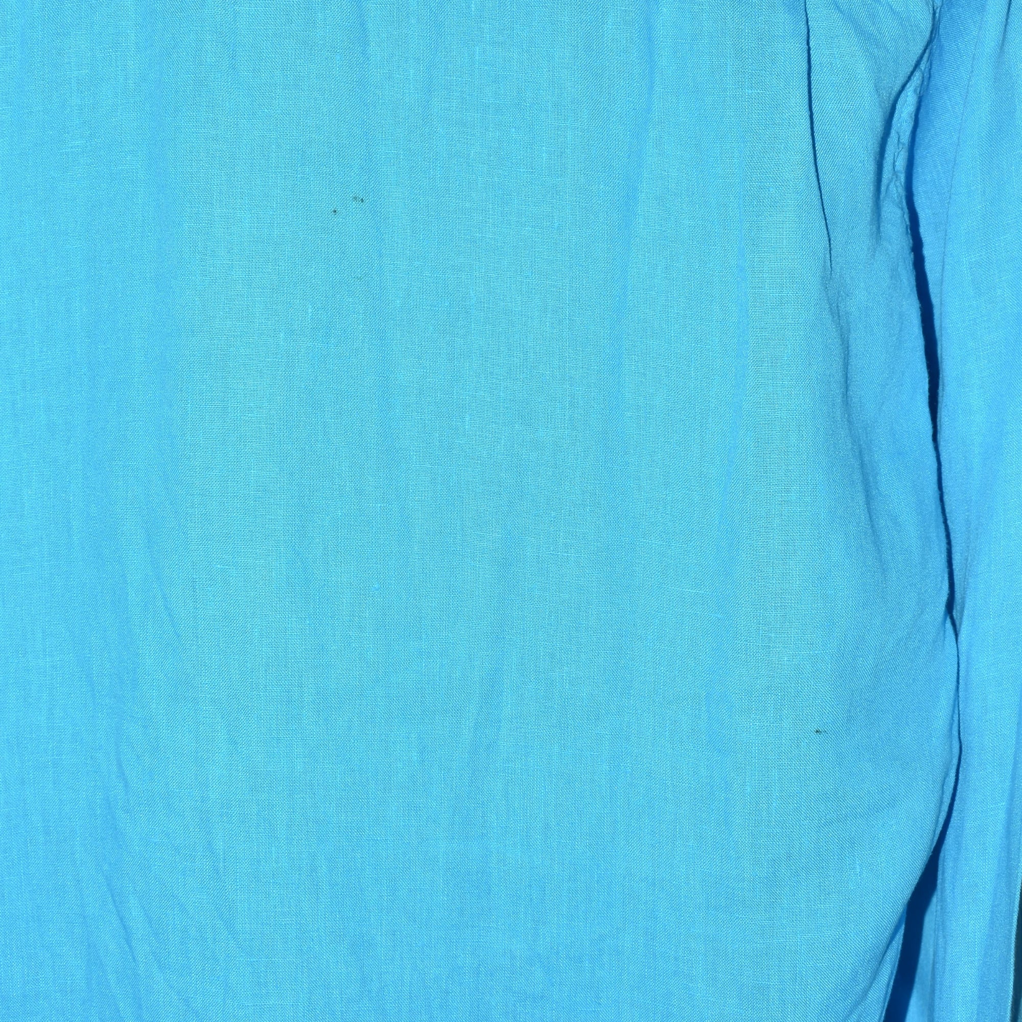 Turquoise Shirt made of Linen (M)