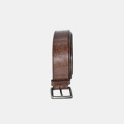 Brown Patterned  Belt made of Leather