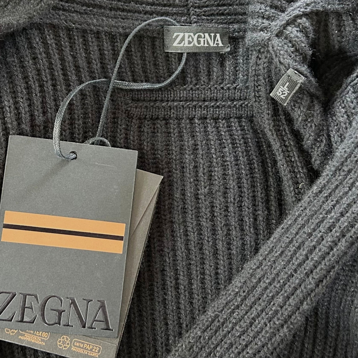 Black Cardigan made of Cashmere/Linen/Cotton (EU52)