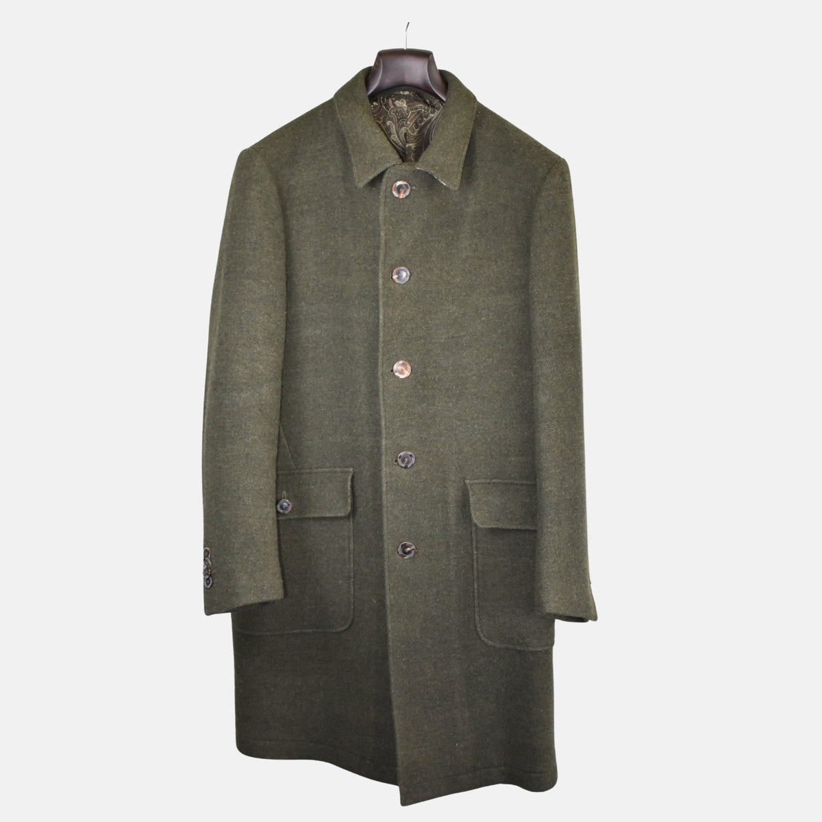 Green Coat made of Wool (EU 48)