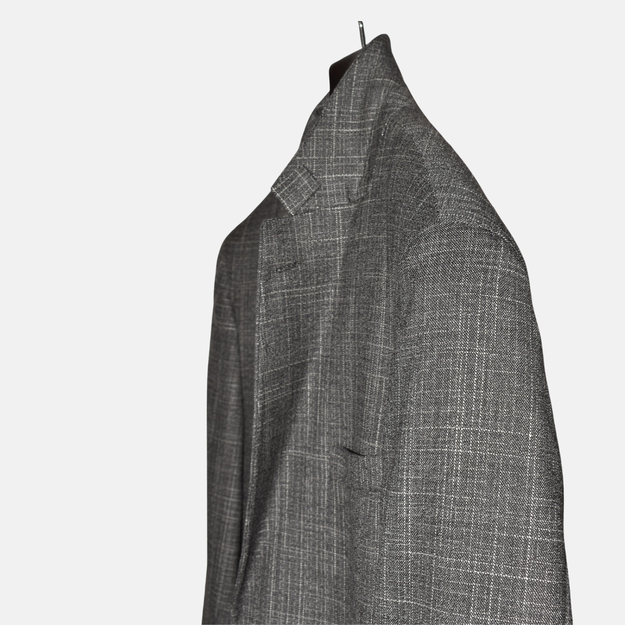Grey Patterned Suit made of Virgin Wool/Silk (48)