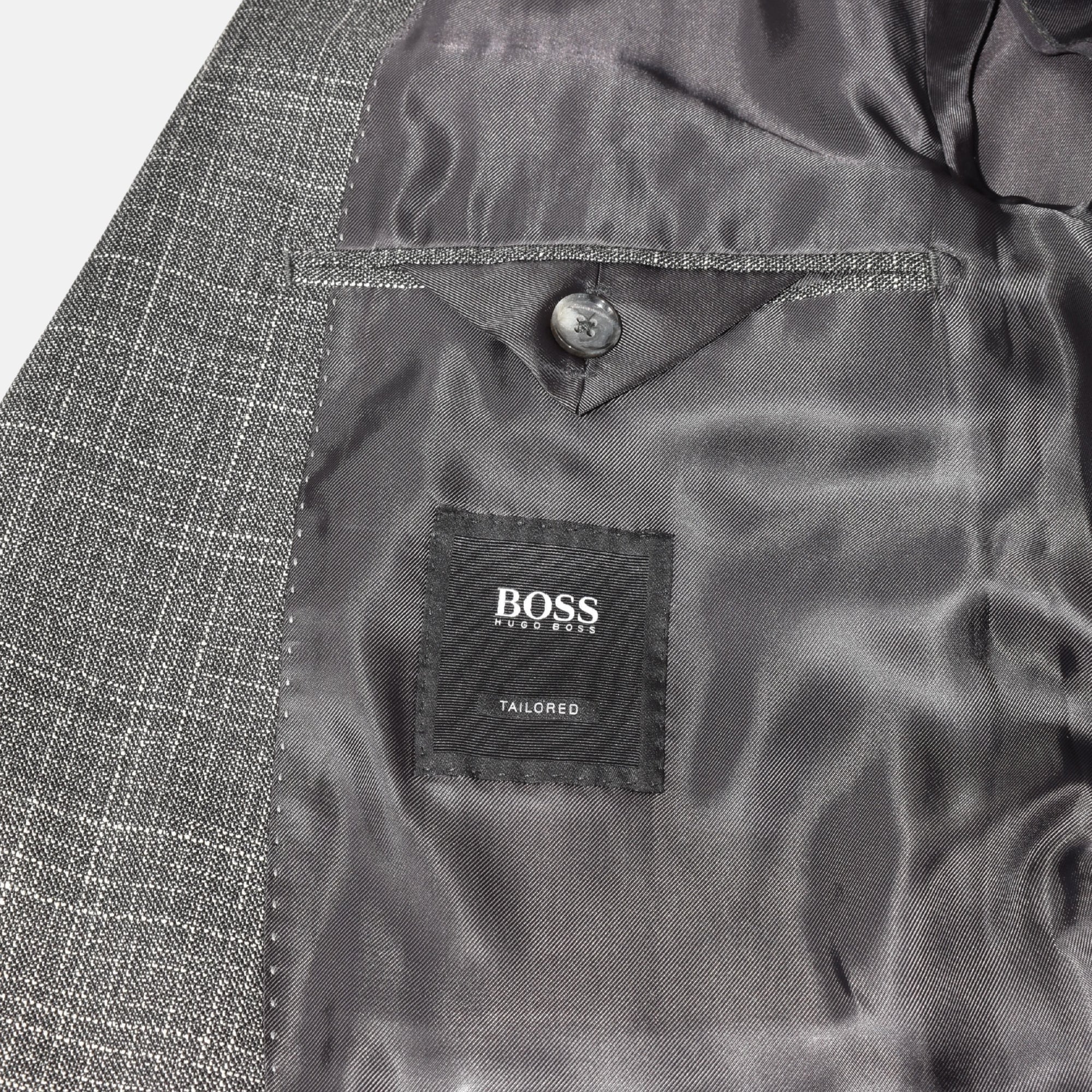 Grey Patterned Suit made of Virgin Wool/Silk (48)