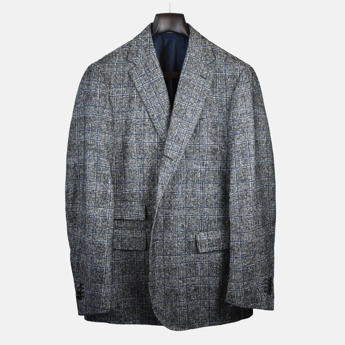 Multicoloured Checkered Suit made of Wool/Baby Alpaka (EU 54)