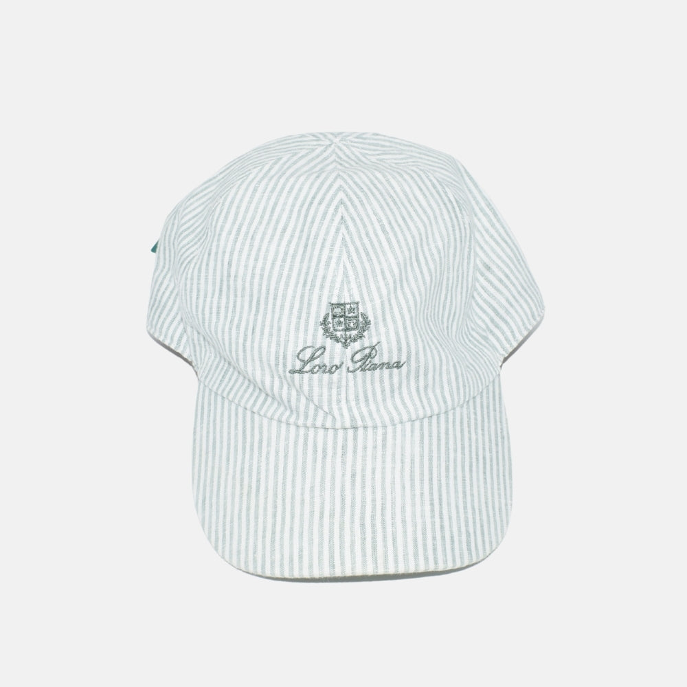 Light Khaki Striped Cap made of Cotton (S)