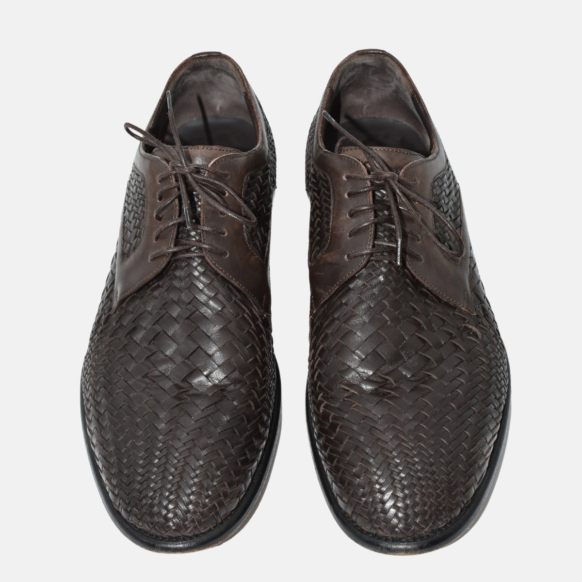 Brown Braided Shoes made of Leather (EU 44)