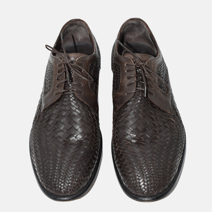 Brown Braided Shoes made of Leather (EU 44)