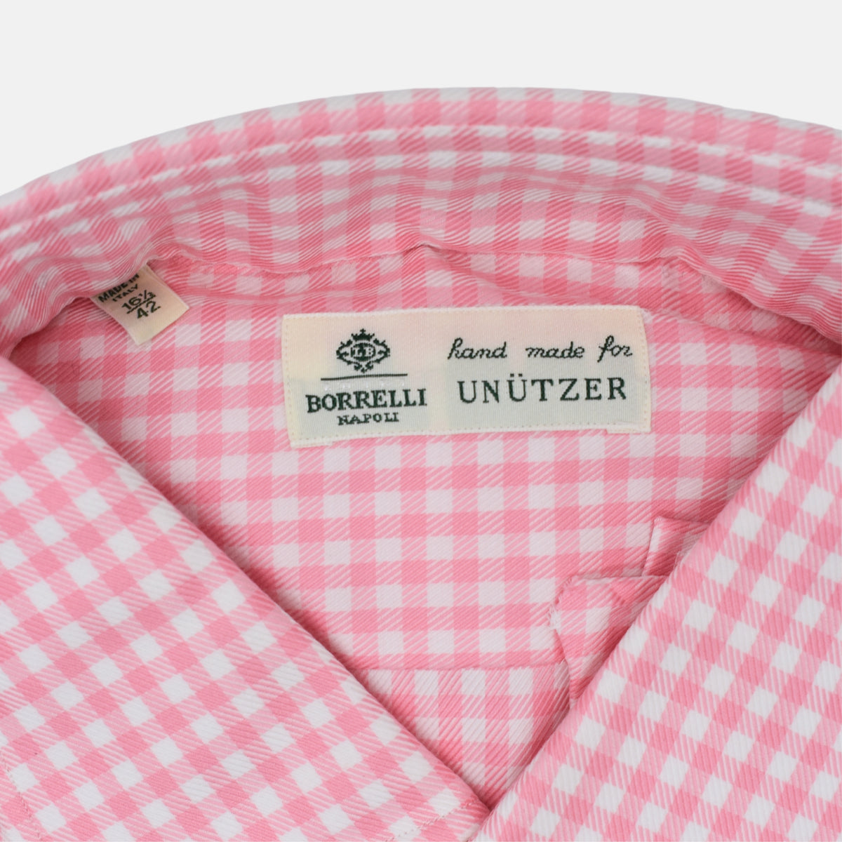 Pink/White Checkered Shirt made of Cotton (EU 42)