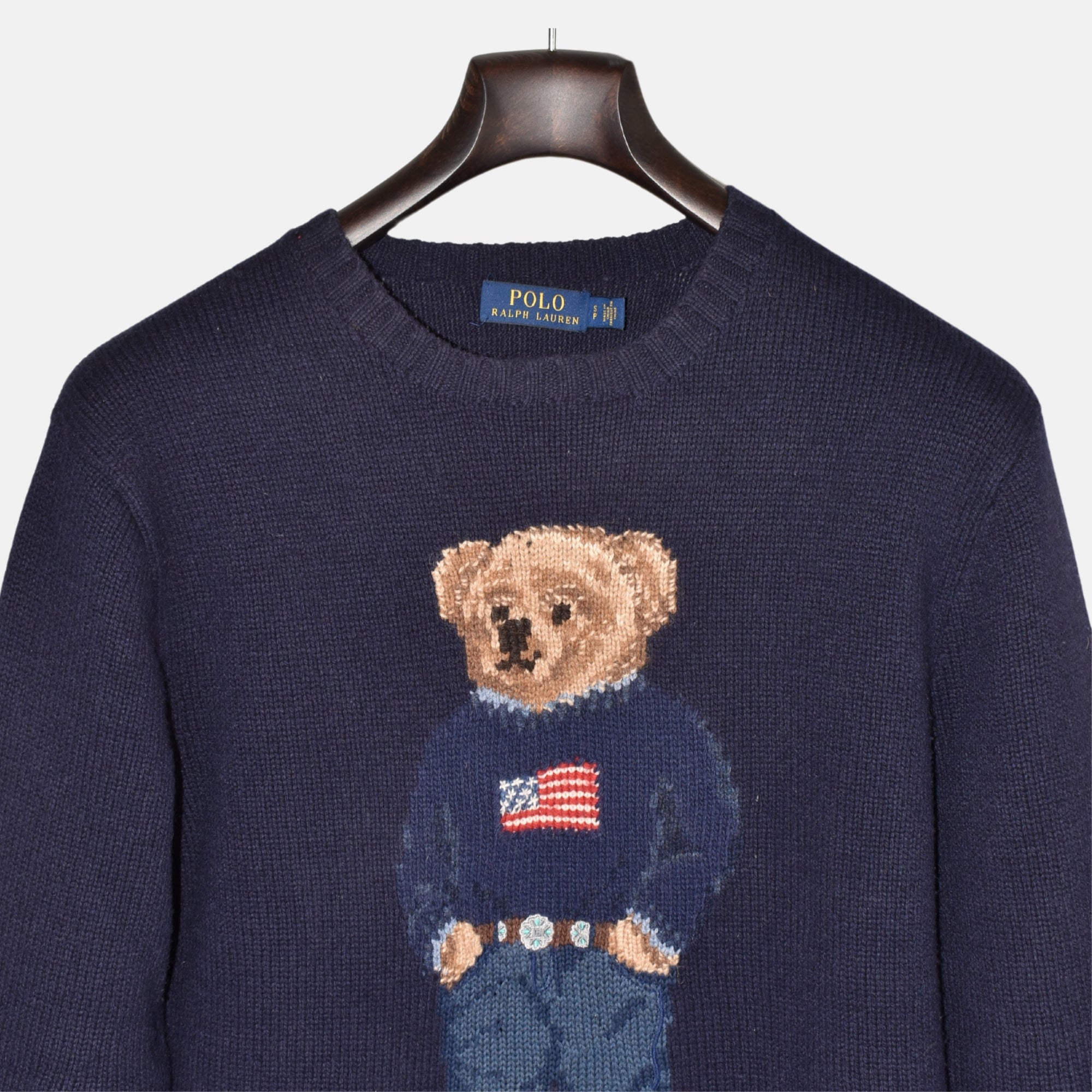 Blue/Teddy Sweater made of Wool (S)