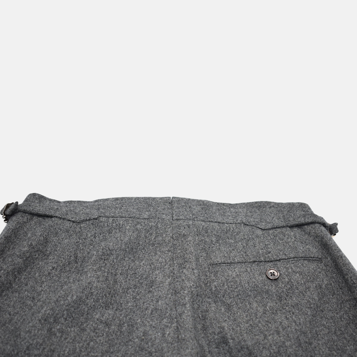 Gray Herringbone Trousers made of Wool (EU 46)