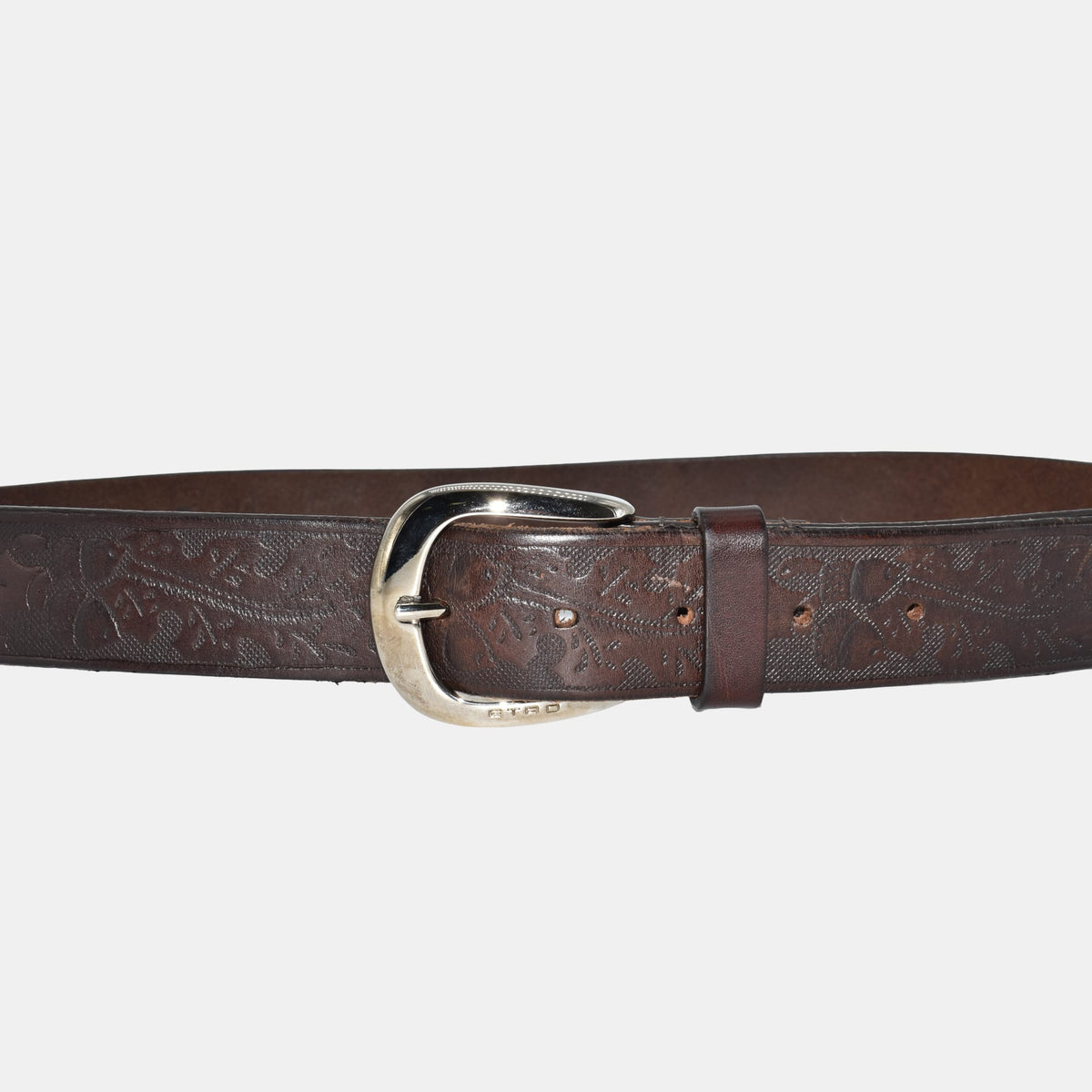 Brown Patterned Belt made of Leather
