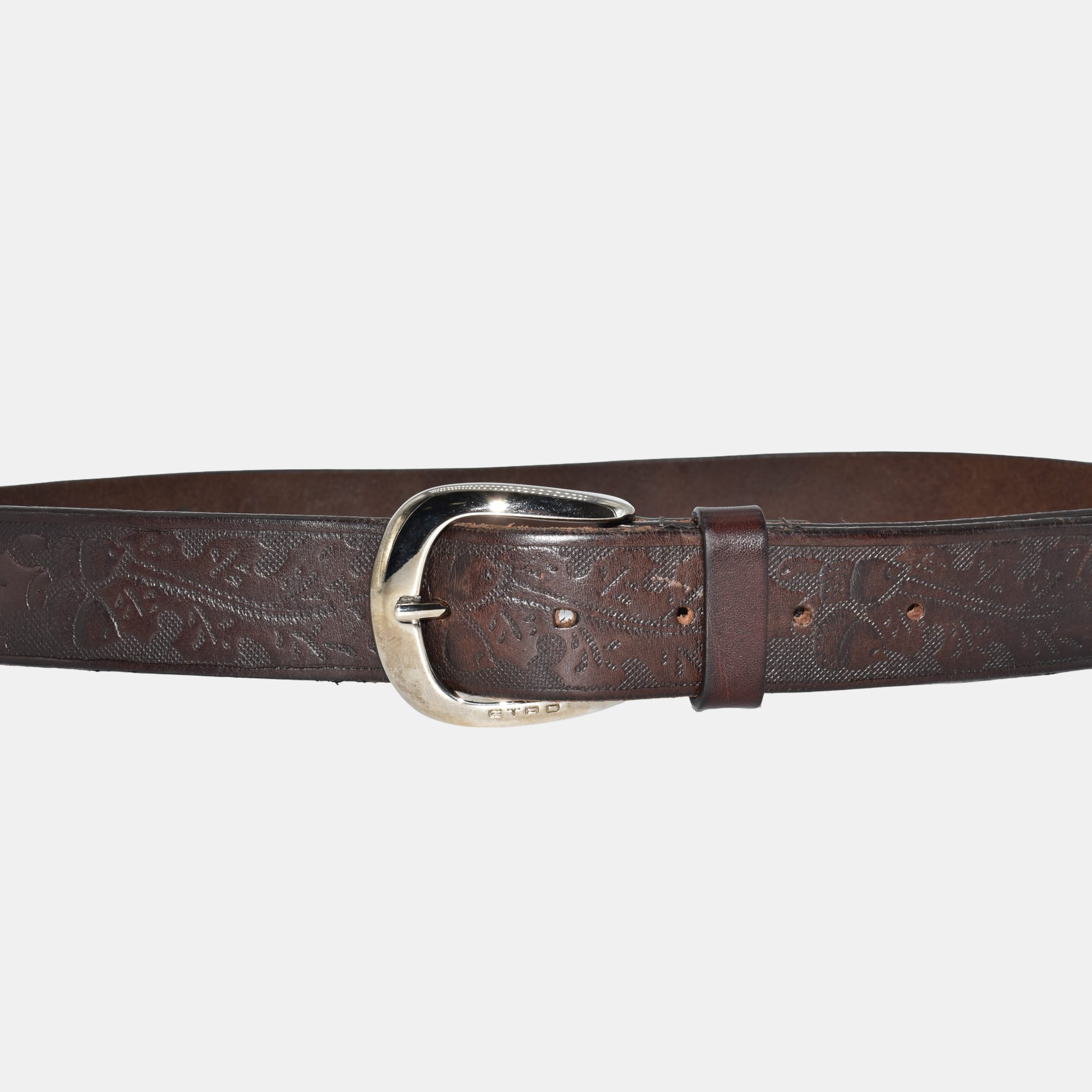 Brown Patterned Belt made of Leather