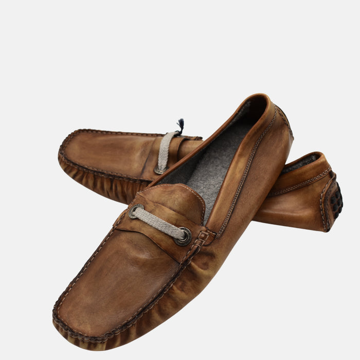Brown Mokassins made of Leather (EU 45)