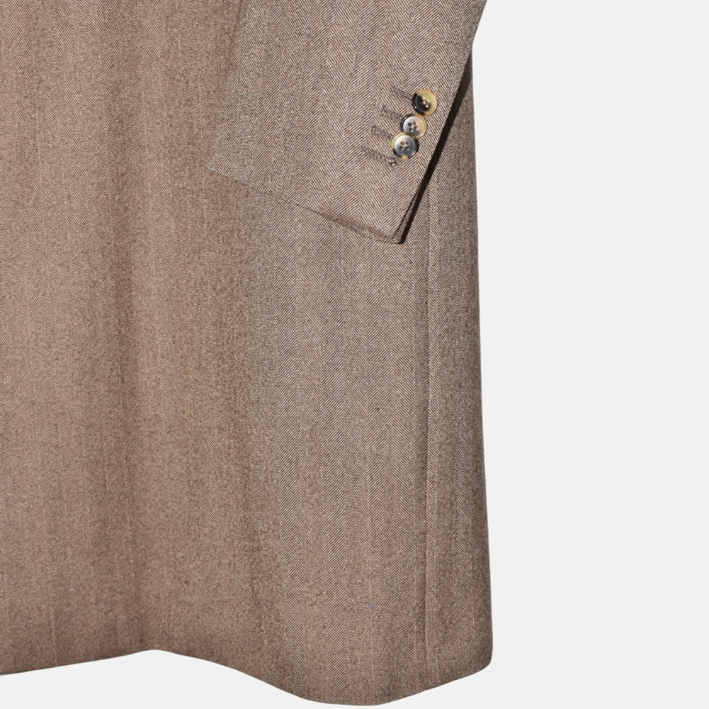 Brown Herringbone Coat made of Wool/ Cashmere (EU 50)