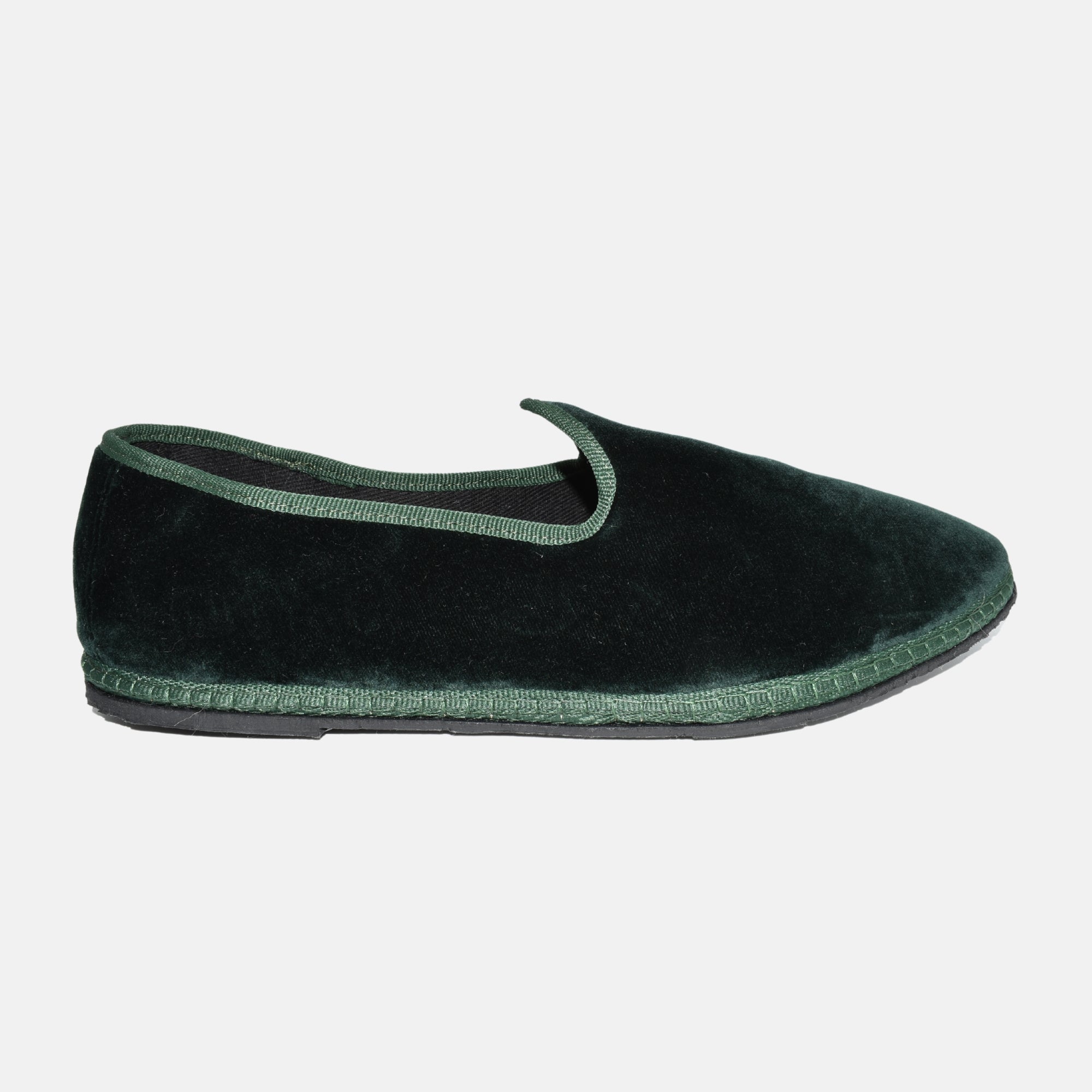 Green Venetian Slipper made of Velvet (EU 42)