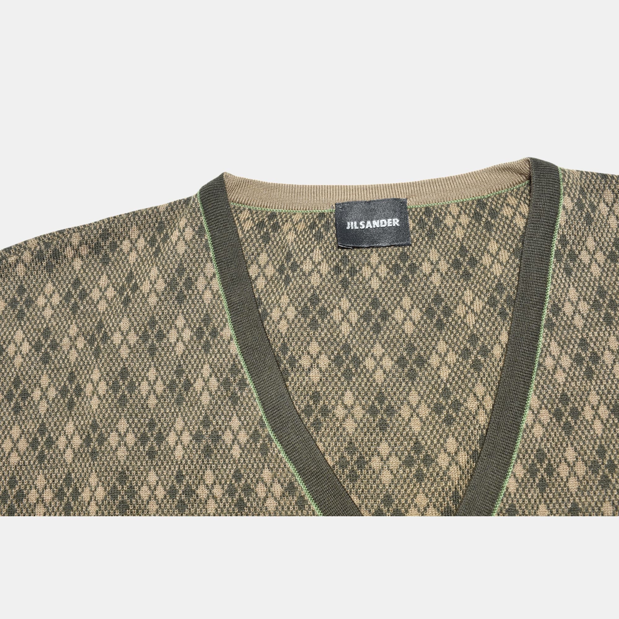 Brown Patterned Sweater made of Virgin Wool (EU 50)