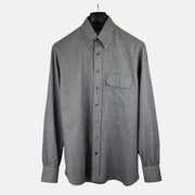 Gray Houndstooth Patterned Shirt made of Cotton (EU 41)