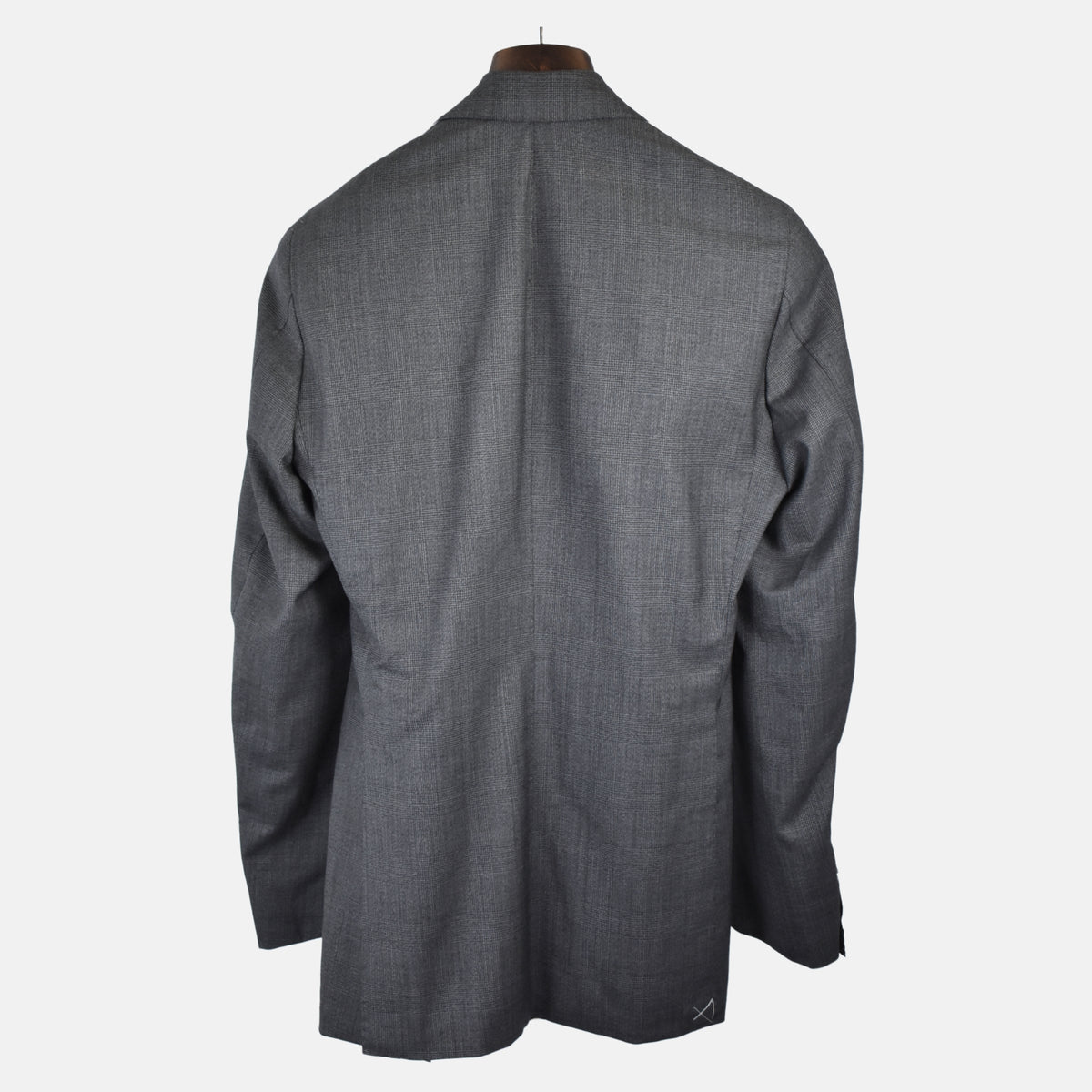 Gray-Black Checkered Blazer made of Wool (EU 50)